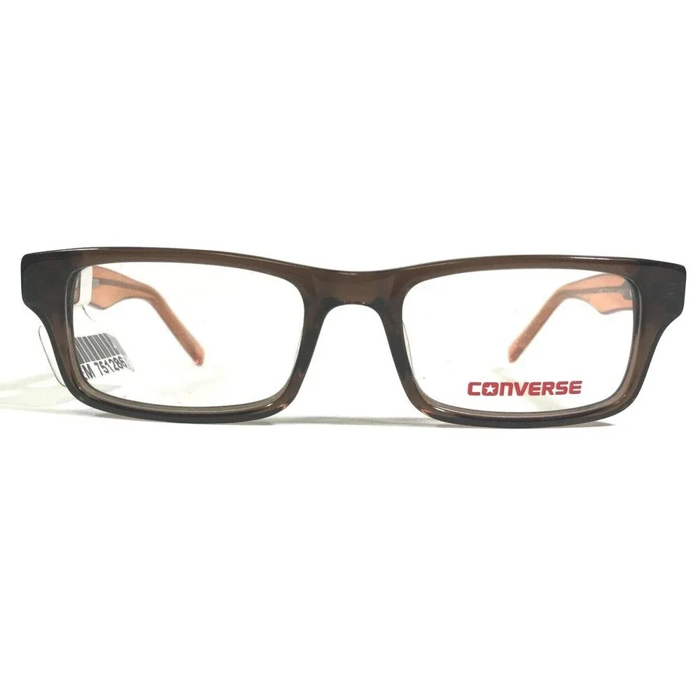 Converse Kids Eyeglasses Frames K003 BROWN Orange Rectangular Full Rim 45-16-130